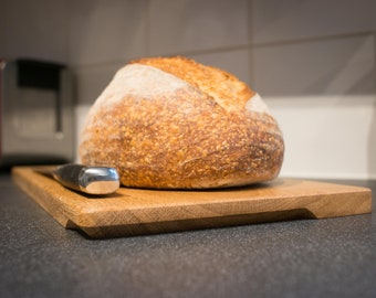 Solid oak bread board