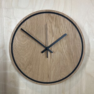 solid oak wall clock image 3