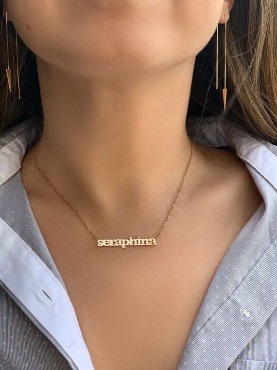 custom mini name necklace