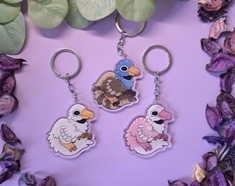 Deinocheirus-dinosaurussleutelhanger: dubbelzijdige acrylbedel