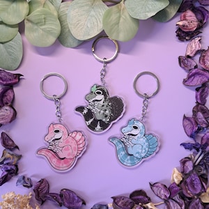 Spinosaurus Keychain: Double Sided Acrylic Charm