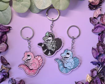 Spinosaurus-sleutelhanger: dubbelzijdige acrylbedel