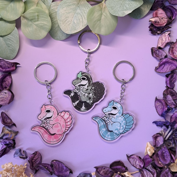 Spinosaurus Keychain: Double Sided Acrylic Charm