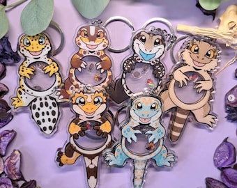 Hagedis Shaker-sleutelhanger