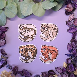 Crested gecko reptile sticker