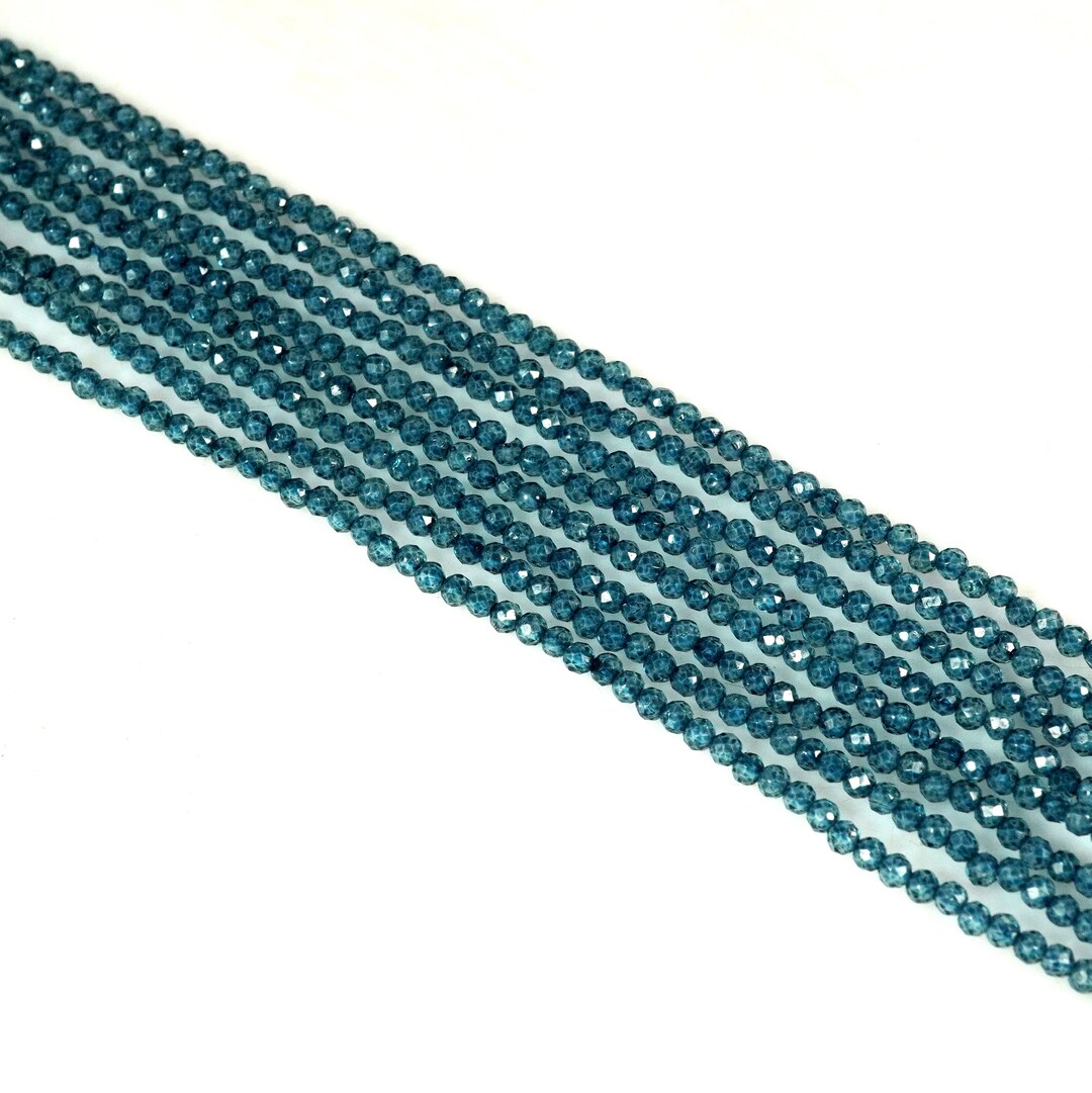 Perles Rondelles London Blue Topaz 7-10mm – Lot 15 Pouces, Qualité AAAA+, Lisse