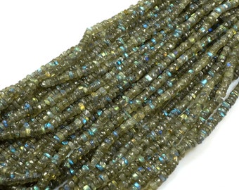 price Drop) Excellent Quality Labradorite smooth Tyre Shape Beads Labradorite Wheel smooth Beads Labradorite Heishi beads