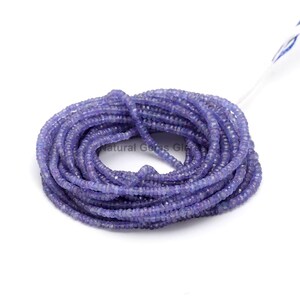 Natural Tanzanite Faceted Rondelle Beads Natural Tanzanite Faceted Beads Loose Beads for Jewelry Making Wholesale Beads