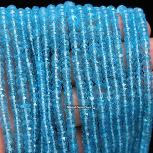 AAA+ Sky Blue Topaz Faceted Rondelle Beads Topaz Coated Beads Blue topaz Rondelle beads,Jewelry Making Beads Supply.