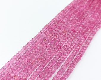 AAA+  Pink Topaz Faceted Rondelle Beads Topaz Coated Beads Pink topaz Rondelle beads,Jewelry Making Beads Supply.