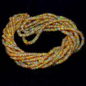 AAA Grade Multi Opal-Opal Beads-Ethiopian Opal Rondelle Beads-Smooth Opal-Welo Fire Opal Beads-Opal Crystal-Opal Beads Jewellery Making