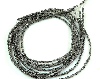 Black Raw Rough Diamond Bead 100% Natural Uncut Diamond Jewelry Making Bead Strands For Personalized Summer Jewelry Minimalist