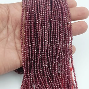 Mozambique Garnet- Faceted Rondelle Beads- 2& 2.5 mm Garnet Rondelle Faceted Beads- Mozambique Garnet Beads- Natural Garnet- Wholesale Beads