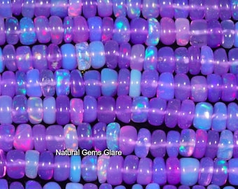 Top Quality Lavender Color Ethiopian Opal -  Fire Opal Stone Beads, Lavender Opal Multi Fire Making Jewelry - Opal Gemstone Beads