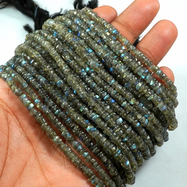 Excellente qualité, Labradorite lisse, forme de pneu, Labradorite, roue lisse, Labradorite, Heishi, perles