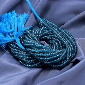 London Blue Topaz- Faceted Rondelle Beads Strand-Blue Topaz Beads -Topaz Faceted Beads -4.5 m 5.5mm Topaz Beads -Topaz Faceted Gemstone Bead