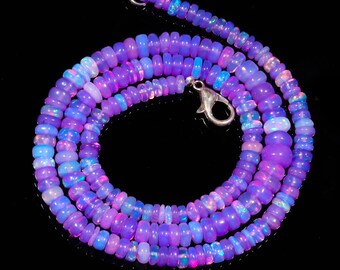 Top Quality   Lavender Color Ethiopian Opal Fire Opal Stone Beads, Lavender Opal Multi Fire Making Jewelry - Opal Gemstone Beads