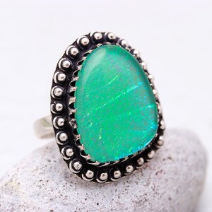 Triplet Fire Opal, Gemstone 925 Sterling Silver Jewelry Ring-Sterling Silver Ring- Statement Ring For Women Ring -Gift for Her
