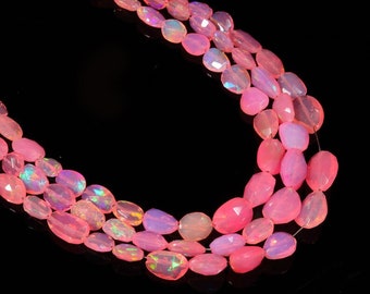 Ethiopian Pink Lavender Opal Faceted Nuggets Ethiopian Opal Bead Pink Lavender Opal Tumble Faceted beads Opal Plain Beads Fire Opal Beads.