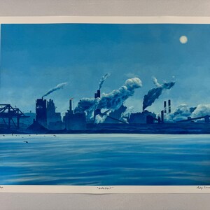 Hamilton, Ontario Fine Art Print from Original Painting - “Waterfront” - 18”x24” - High Quality