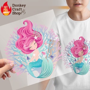 Mermaid DTF Transfers, druckfertig, T-Shirt Transfers, Heat Transfer, Direkt auf Film, Mom DTF Transfers DTF11
