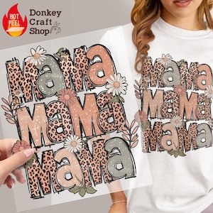 Mama Flower Mothers Day DTF Transfers, Ready to Press, T-shirt Transfers, Heat Transfer, Direct to Film, Mom DTF Transfers DTF533