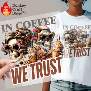 Coffee DTF Transfers, Ready to press, DTF Ready For Press Heat Transfers DTF416