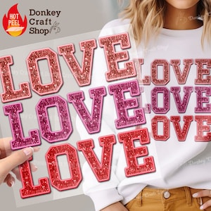 Valentines Day Love DTF Transfers, Ready to press, DTF Ready For Press Heat Transfers DTF283