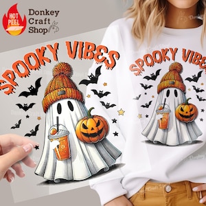 Spooky Vibes Halloween DTF Transfers, Ready to press, Ready For Press Heat Transfers DTF417
