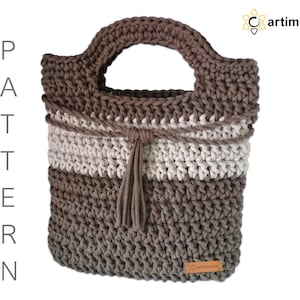 CROCHET PATTERN bag SHOPPER A4 cord pdf pattern Instant Download