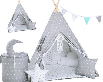 Kids Teepee | Teepees for Kids | Kids Teepee Tent | Kids Teepees | Kids Tent | Kids Tipi | Teepee + Mat + Cushions + Accessories | Teepee |