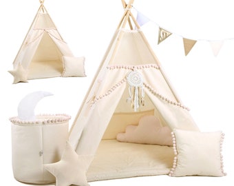 Kids Teepee | Teepees for Kids | Kids Teepees | Teepee | Kids Teepee Tent | Kids Tent | Teepee + Mat + Cushions + Accessories | Kids Tipi |