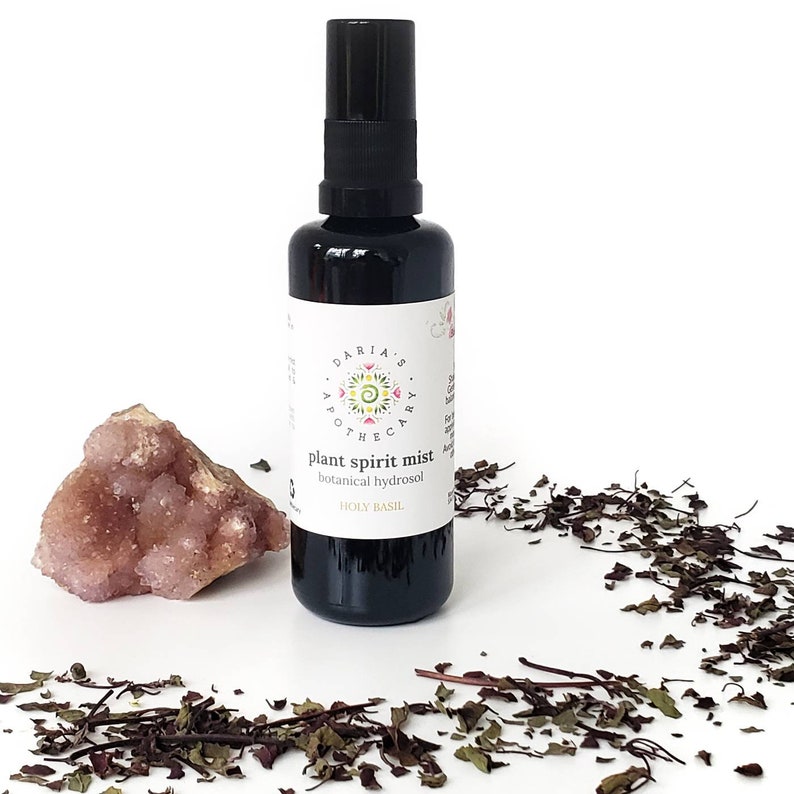 Biodynamic Floral Water & Skin Toner Organic Hydrosol of Tulsi Holy Basil Beyond Organic Ayurvedic Inspired Farm-to-Face image 1