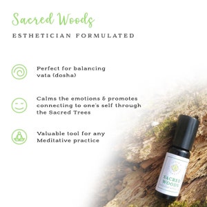 Sacred Woods. Ayurvedic Forest Oil, Scented with Organic Essential Oils. Vata Balancing. Meditation. Wildharvested. Handcrafted. image 2