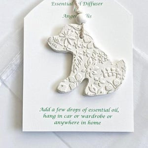 Dog/Pup air dried clay diffuser, room/car fragrance, Aromatherapy, for essential oil