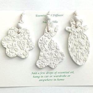 Air Dried Clay Diffuser Set, Rabbit, Carrot, Flower, Aromatherapy