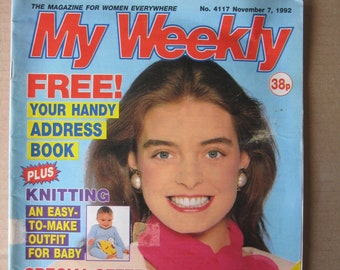 My Weekly, 1992 November | 1990's woman's magazine | 1990's womens' fashion, cooking, stories, homes, hobbies