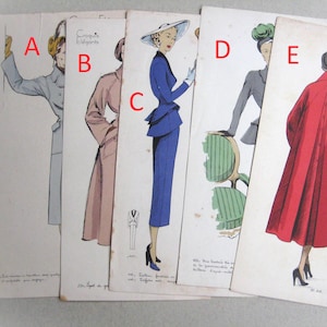 1940&#39;s French fashion illustrations | Croquis Elégants magazine | 1940&#39;s fashion | Fashion illustrations | Fashion drawings | 1940&#39;s fashion