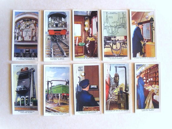 wills cigarette cards railway equipment Railway Equipment | 1938 Wills Cigarette Cards | Full Set of 50 Original  Cards | Railways and Railway Engines