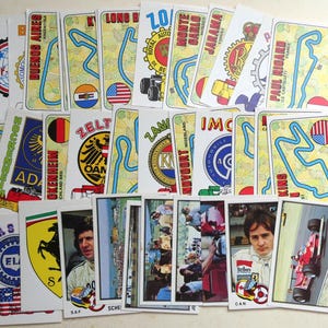 Panini sticker cards, F1 Grand Prix series, 1980 | Over 110 cards, all different | Figurine Panini Formula 1 Grand Prix sticker cards