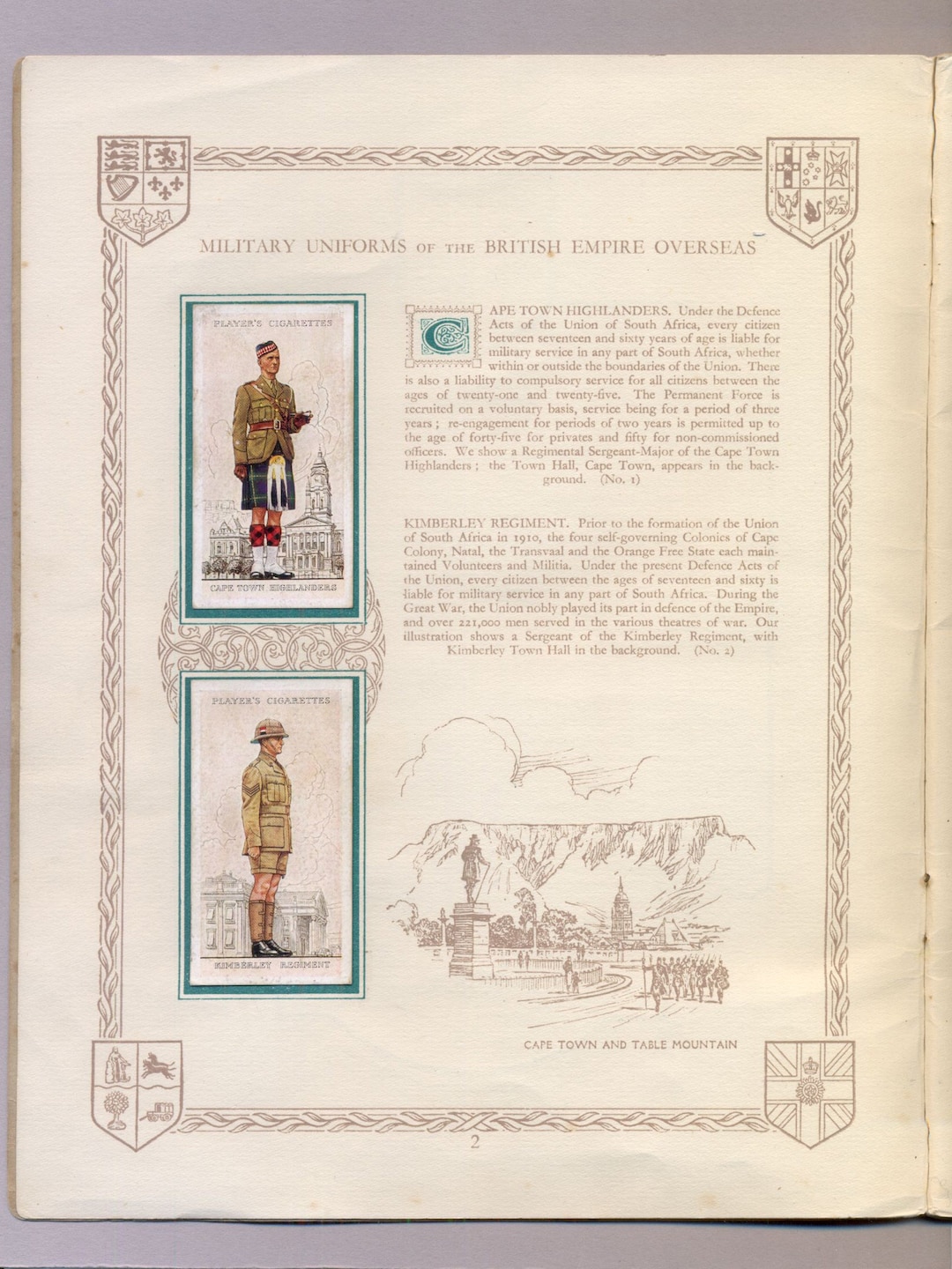 Military Uniforms of the British Empire Overseas | 1938 Players Cigarette  Cards Album