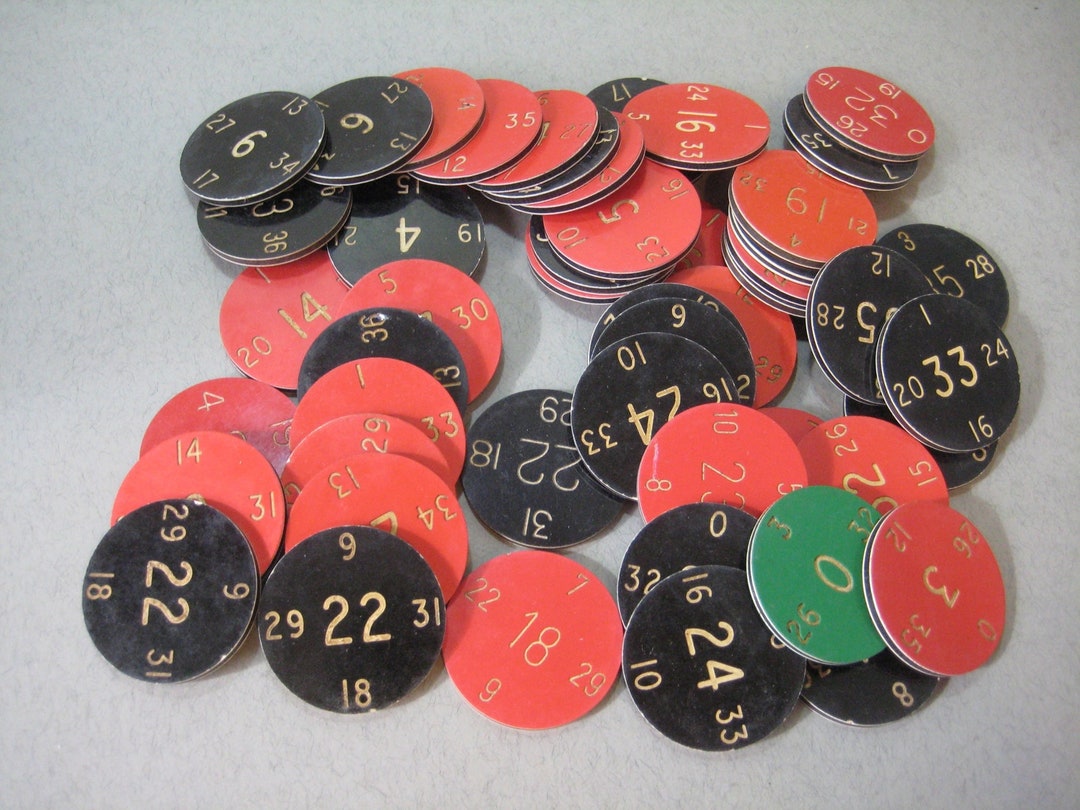 Old Game Pieces, 1950's Different Shapes, Colours and Sizes Casino