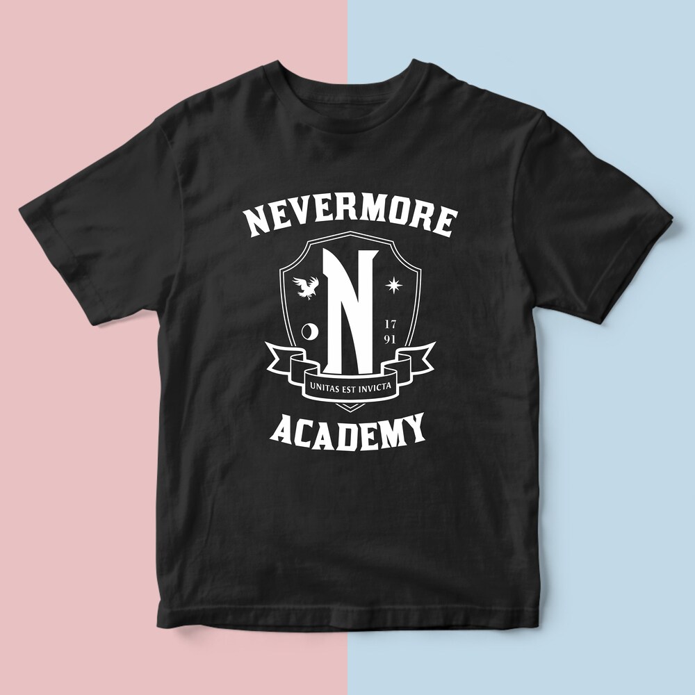 Nevermore Academy Mens, Womens & Kids T-Shirt Or Hoodie - Kids Gift - Kids T-Shirt - Kids Hoodie - Wednesday T-Shirt - Raven New Hoodies