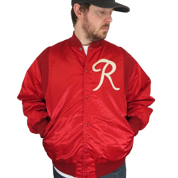 Vintage Ebbets Field Flannels Cooperstown Authentic Collection Men's Seattle Rainiers Mariners MLB Satin Wool Jacket Baseball XL XXL Coat