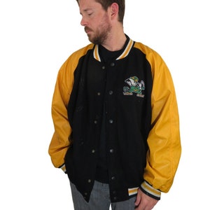 Men's Starter Navy Penn State Nittany Lions The Letterman Varsity Wool &  Leather Full Snap Jacket