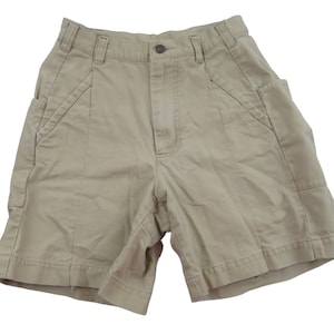 Vintage 90s Y2K Patagonia Stand Up Outdoor Hiking Shorts Size 26 Mens Womens Brown Work Outdoors| Above Knee | 7 inch Inseam | Cotton Canvas