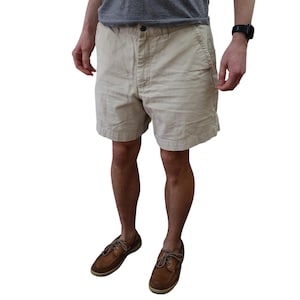 Patagonia Heavyweight Canvas Denim Stand Up Hiking Shorts Mens 35 36 Above The Knee Beige Khaki Work Workwear Outdoor Chouinard Vtg 90s Y2K