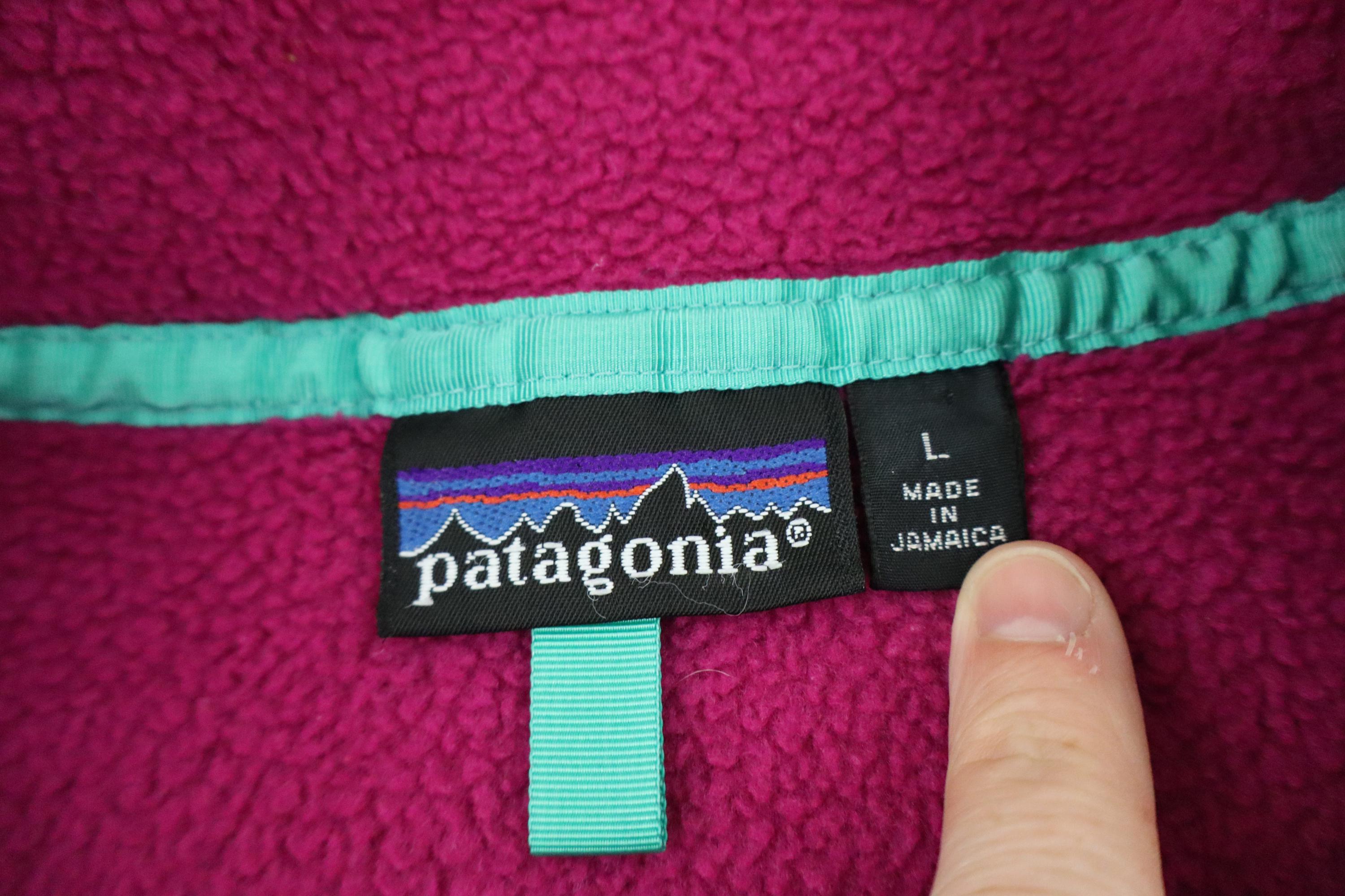 Vintage 90s Patagonia Synchilla Fleece Snap T Hot Pink Vintage 90s Patagonia Synchilla Fleece Snap T Hot Pink