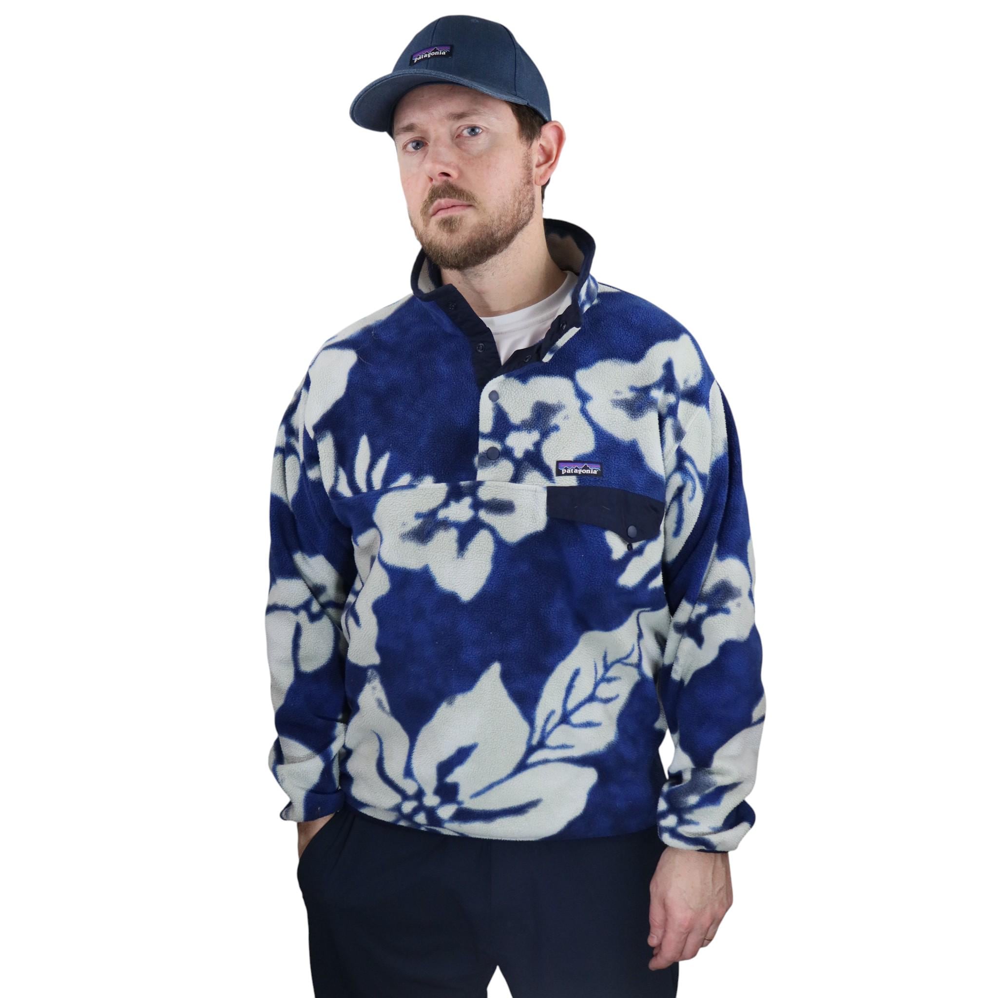 Vintage Patagonia Synchilla Hawaiian Hibiscus Snap-t Fleece