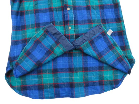 Vintage Pendleton Men's Blue Green Plaid Virgin W… - image 4